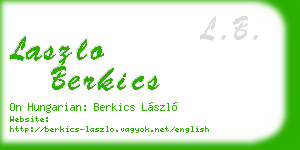 laszlo berkics business card
