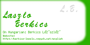 laszlo berkics business card